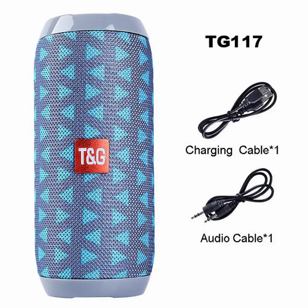 

Original Tg117 Bluetooth Speaker Waterproof Portable Wireless Column Loudspeaker Subwoofer Support Tf Card Fm Radio Aux Usb Musi