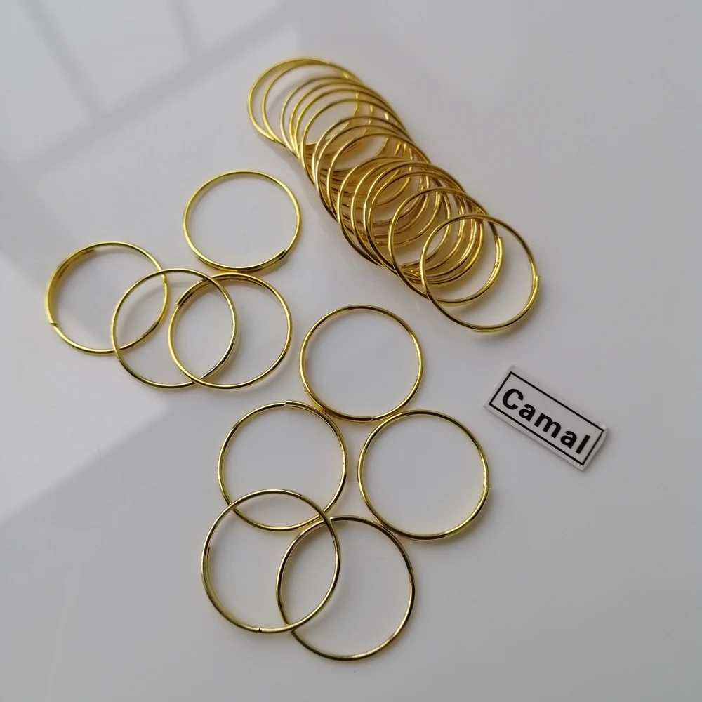 Camal 100 шт. золотые кольцевые Разъемы 15 мм/0,59 дюйма для восьмиугольных бусин, зеркальные призмы, подвесная люстра с соединительной лампой