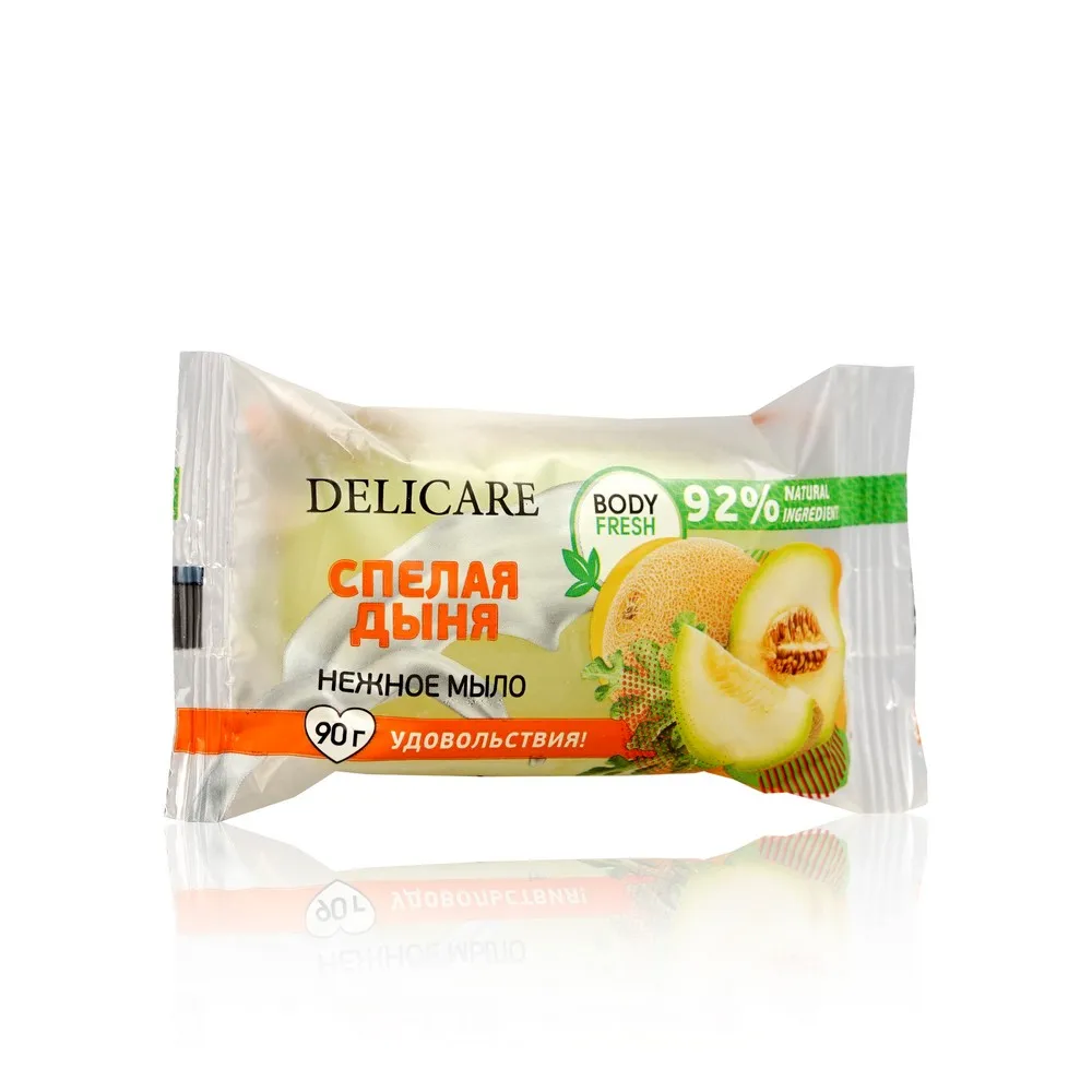 Туалетное мыло Delicare Sensitive Care глицериновое " дыня 90г | Красота и здоровье