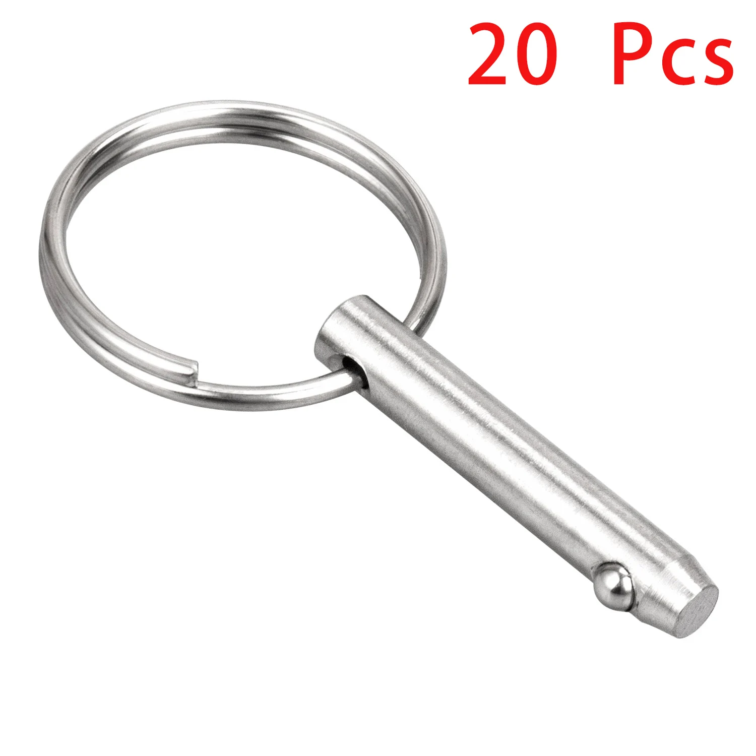 

Quick Release Pins, Bimini Top Pins, Diameter 0.25 inch/6.3mm, Total Length 1.49 inch/38mm, 316 Stainless Steel(20 Packs)