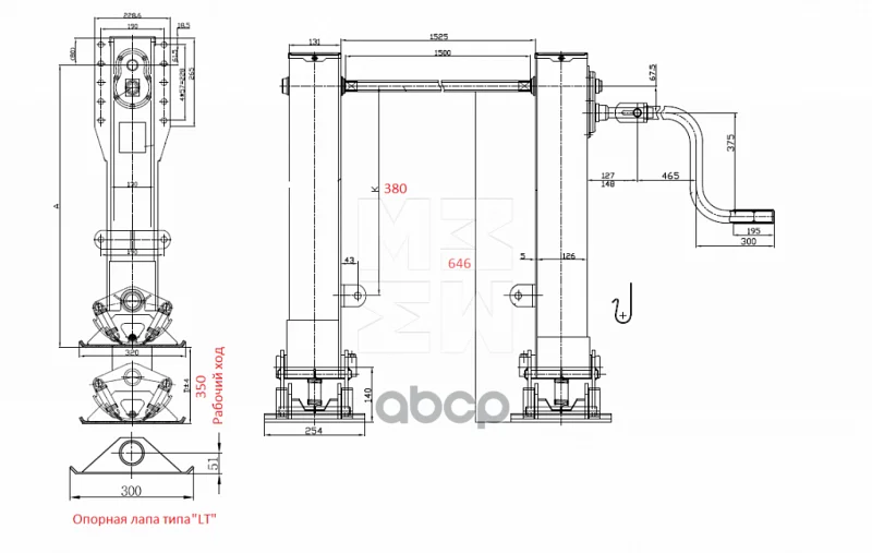 Рисунок 3 - M2304034_опорное Устройство Полуприцепа!