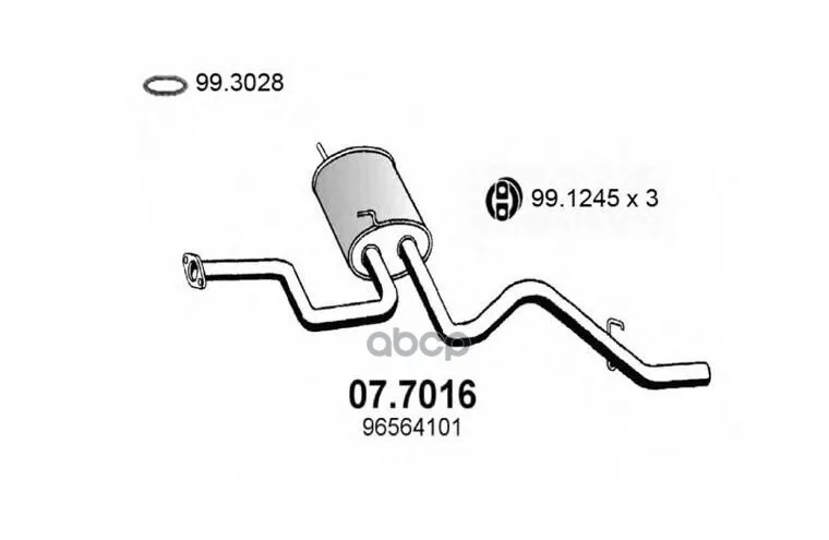 Задняя Часть Глушителя Daewoo Matiz 0 8/1 09/98- ASSO арт. 07.7016
