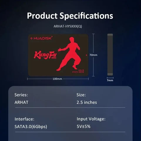 2,5-дюймовый SATA SSD Внутренний твердотельный накопитель 128 ГБ 256 ГБ 512 ГБ 1 ТБ 2 ТБ 4 ТБ SATA3 6 Гбит/с Внутренний жесткий диск для настольных ПК ноутбуков