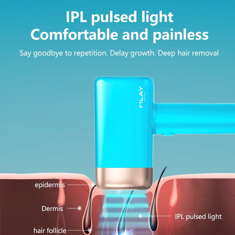 MLay Laser Epilator T14 Hair Removal IPL ICE Hair Removal Cold  Painless Epilator Body Face Depilador a Laser 500000 Flashes