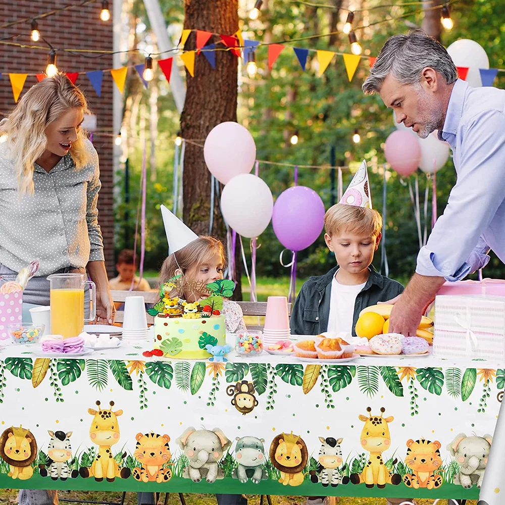 Диагональ 180*108 см сафари в джунглях искусственная одноразовая настольная