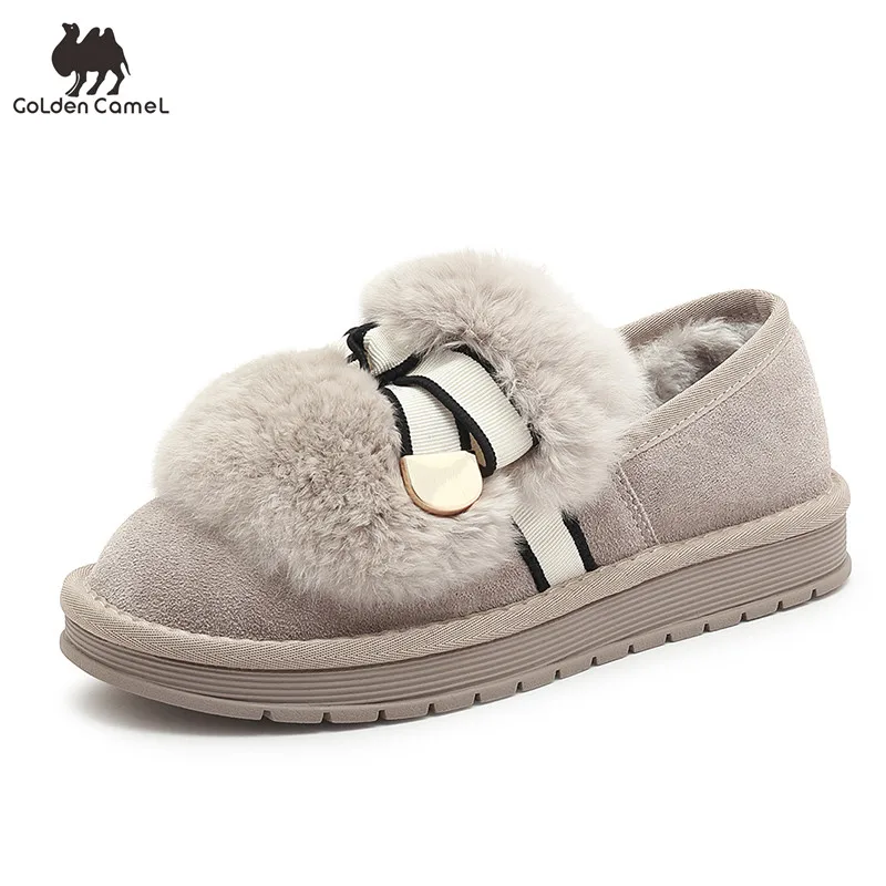 

Golden Camel Women's Shoes Autumn Warm Snow Women's Boots Luxury Round Toe Ankle Boots Cute Heels Shoes for Women Winter 2022