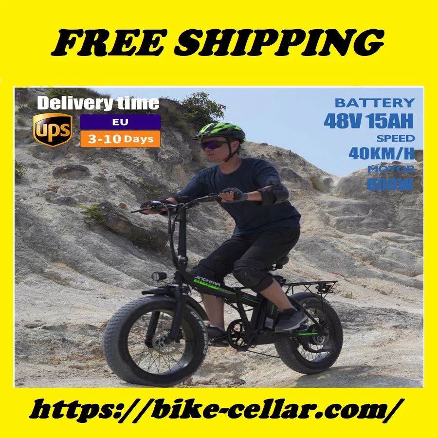 

Electric Bicycle 20 Inch 800W 48V 15Ah Folding E-Bike Fat Tire Beach Cruiser Electric Motorcycle Lithium Battery Snow Ebike
