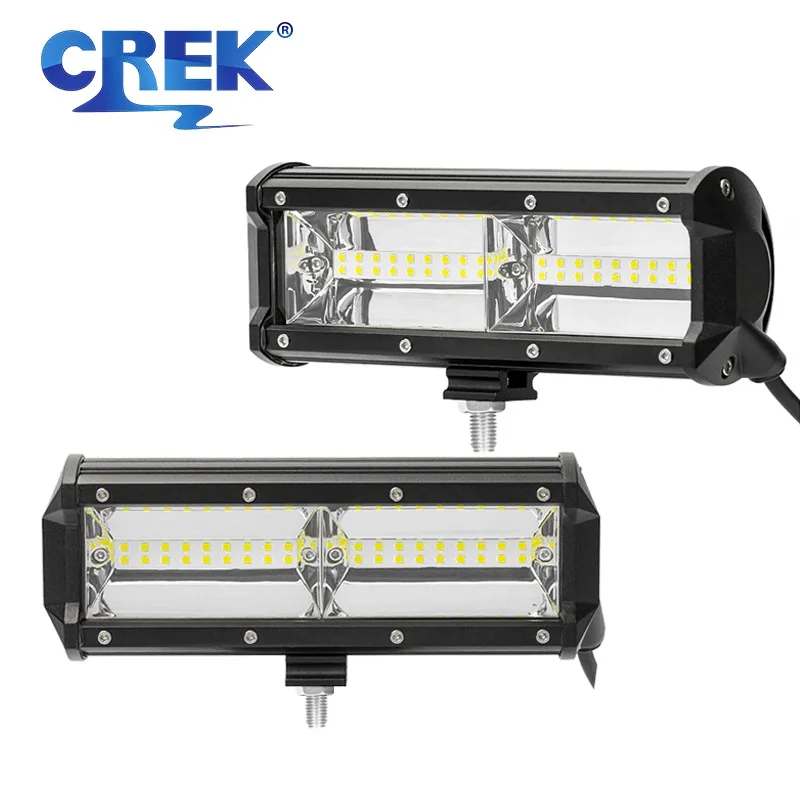 

CREK 9 Inch 12V 24V IP68 Flood Beam Snowmobile LED Work Light Bar for Car ATV UTV UTE 4x4 4WD Boat Offroad Jeep Defender Truck