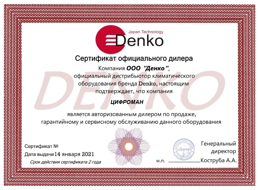 Кондиционер настенная сплит-система Denko KR-07 серия Dragon On/Off 2022 |