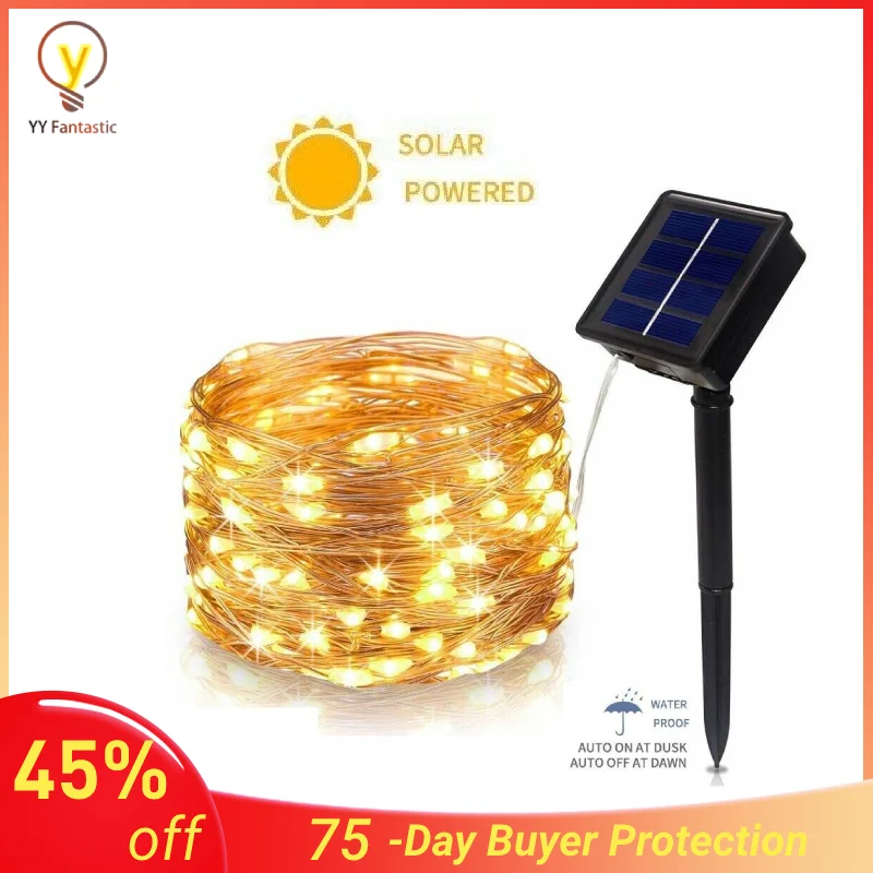 

Solar LED Light Outdoor Garden Waterproof 30M LED Fairy Lights Copper Wire String Lamp Exterior Garden Decoration Solar Lights