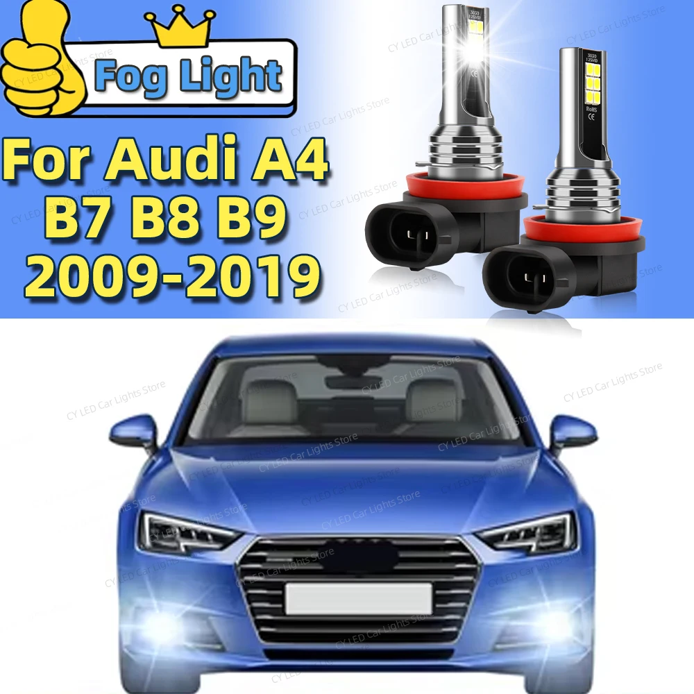 2 шт. светодиодные передние противотуманные фары автомобиля для Audi A4 B7 B8 B9 2009 2010 2011