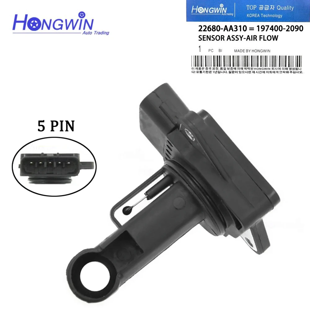 

Новый датчик массового расхода воздуха MAF для Subaru Impreza Mazda Jaguar 197400-2170 22680AA310 1974002090 22680-AA31A 22680-22010