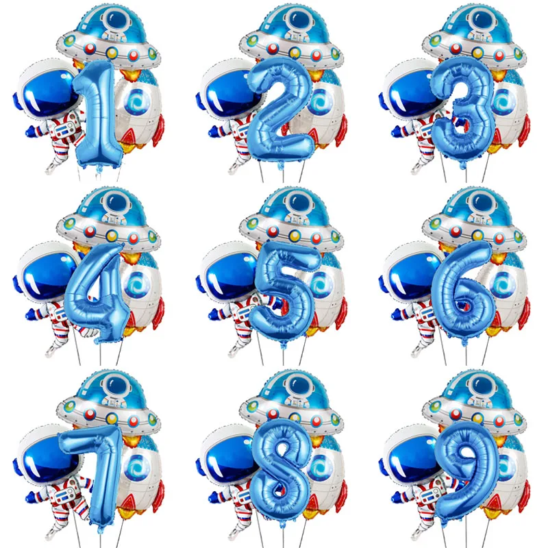 

4 шт., воздушные шары на тему космоса, астронавта, ракеты, галактики