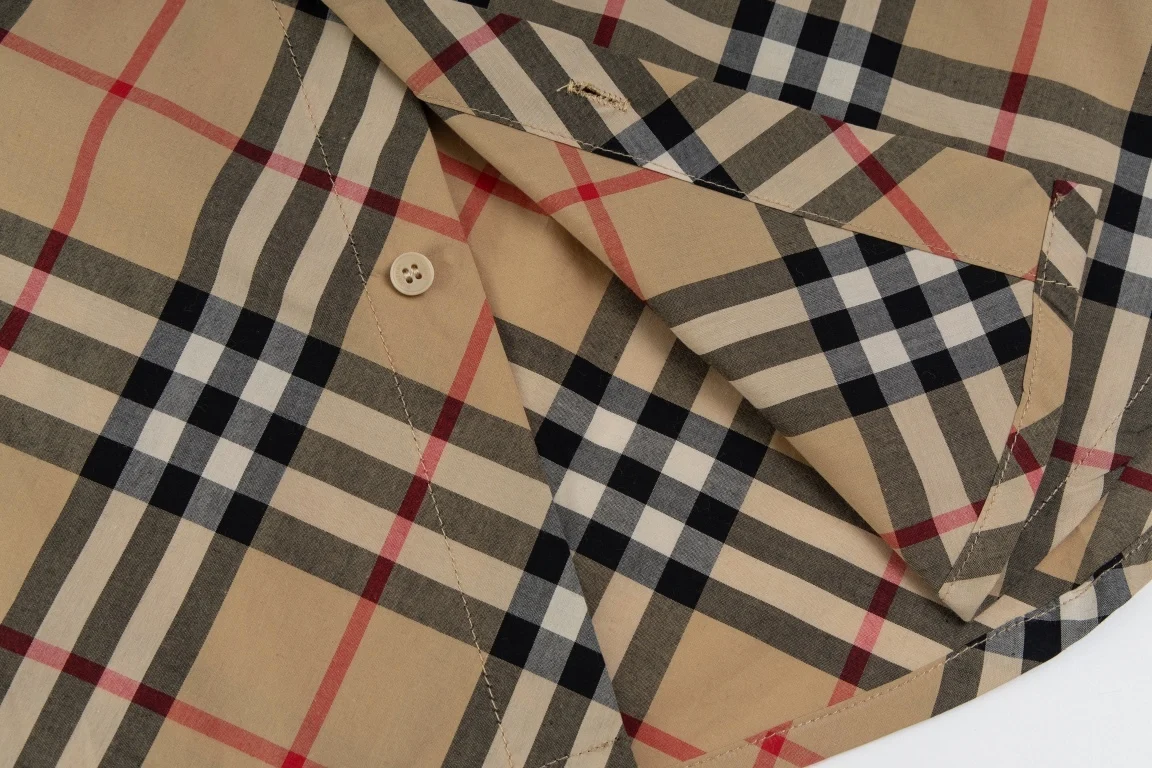 Рубашка Burberry С Длинными Рукавами Мягкая Удобная Повседневная Мода Износостойкая
