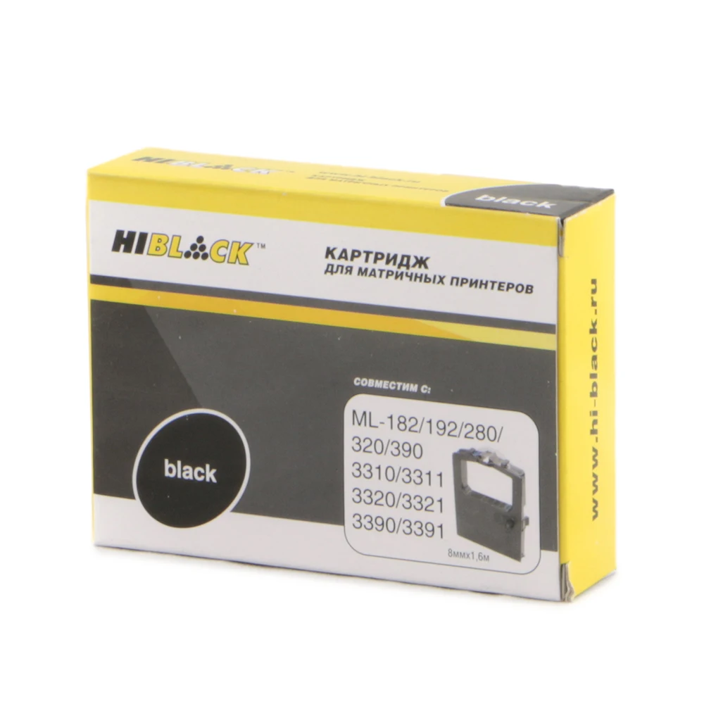 Картридж Hi-Black 01108002 для Oki Microline 182/320/192/193/321/390/3310/3311/3320 Bk б/шва 1 6м |