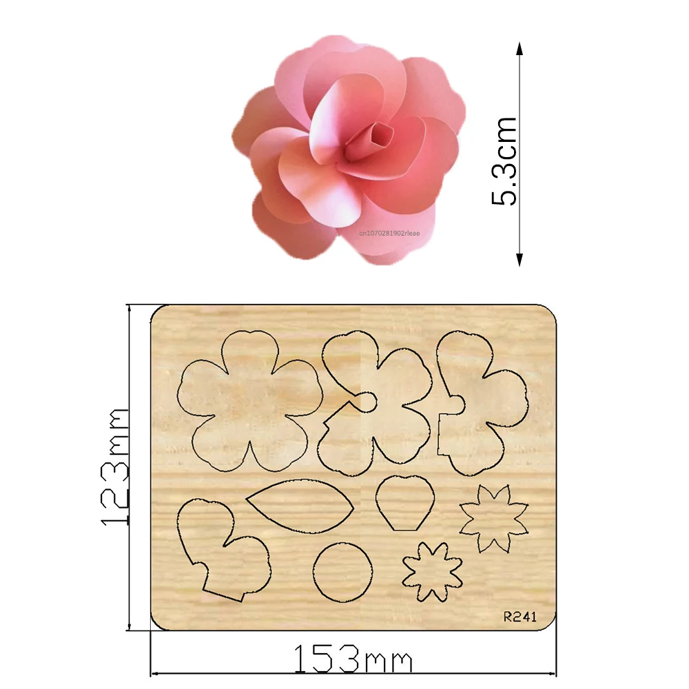 

Flowers Wooden Cutting Dies Scrapbooking DECOR HOME DIY Suitable for Market Universal Cutting Machine / R241
