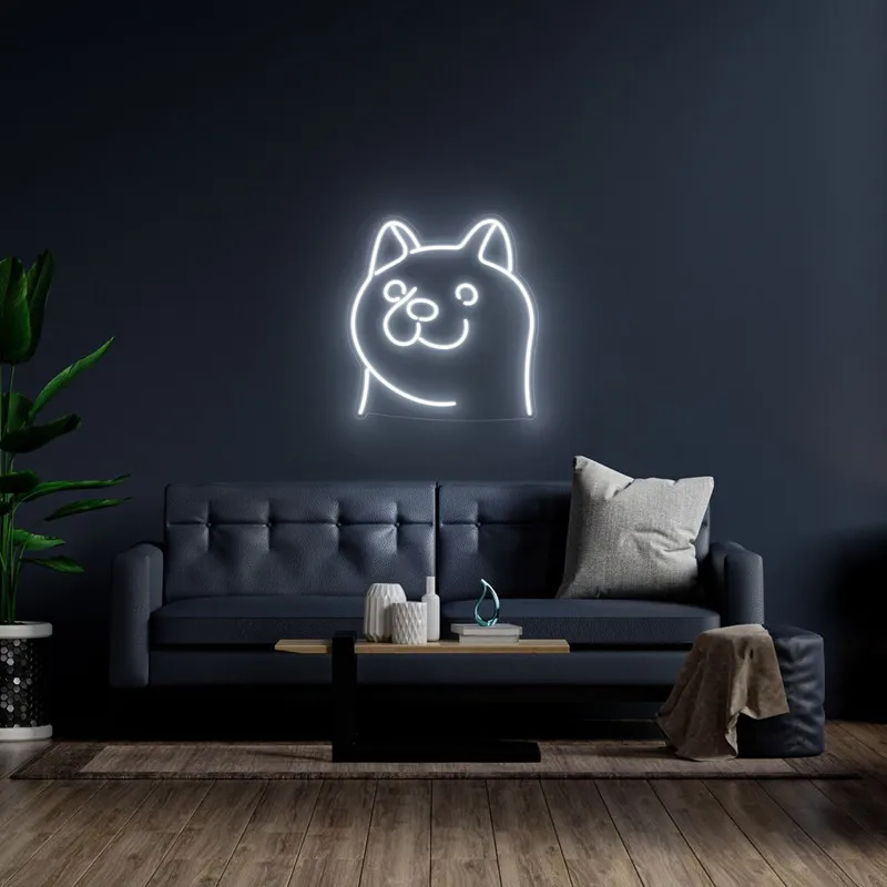 Неоновая вывеска для собаки неоновая домашнего питомца Шиба-ину подарок