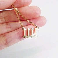 angel number 1111 symbol pendant necklace for woman stainless geometric square choker trust in yourself necklace jewelry gifts