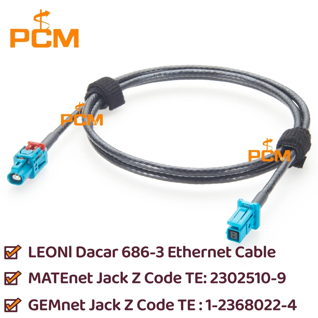 Фото Кабель Ethernet GEMnet Female 1-2368022-4 на разъем MATEnet Jack 2302510-9 для автомобильных систем, экранированный, для камер ADAS, LEONl Dacar 686-3 №1