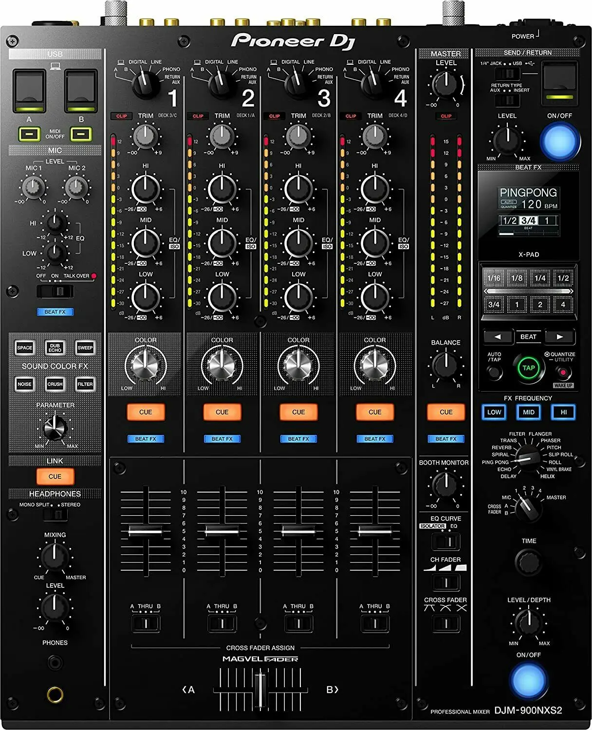 

Pioneer MVH-djm-900nxs2 4 Channel Digital Professional DJ Mixer djm900nxs2 Nexus