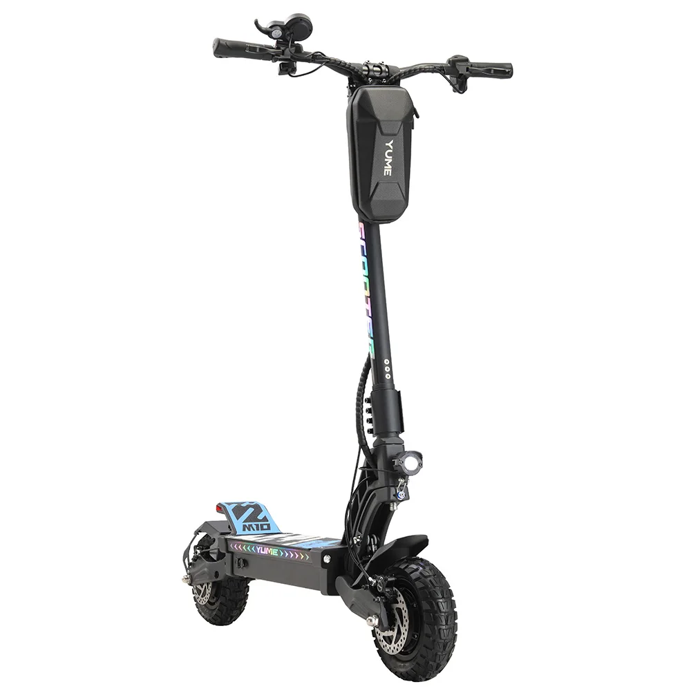 [US EU STOCK] YUME M10 2022 New Arrival Dual Motor  60v 2400w Smooth Rides  Portable Folding   E Scooter For Adult