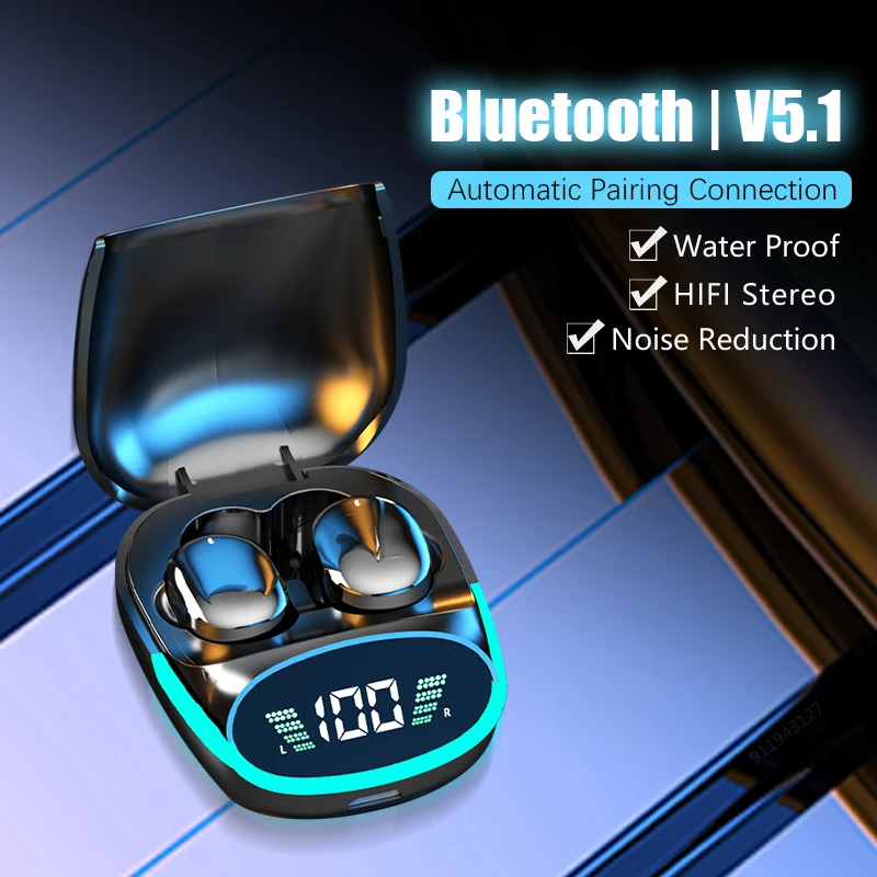 

2022 TWS Wireless Earphone Sports Waterproof Music Headset 9D Noise Reduction Bluetooth Headphones with Mic for Huawei iPhone