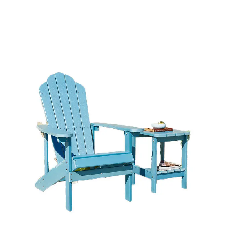 

Oaktafair Oversized Plastic Adirondack Chair with Table Weather Resistant Outdoor Chairs Widely Used in Patio Lawn Outside Deck