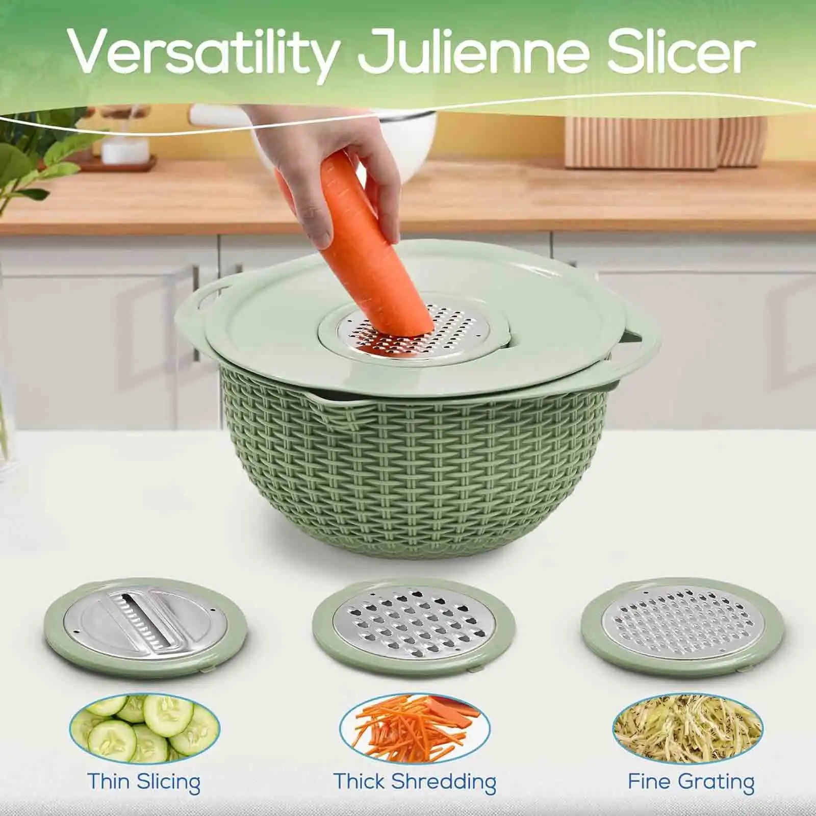 Вращающаяся двухслойная корзина для мытья овощей в скандинавском розовом стиле