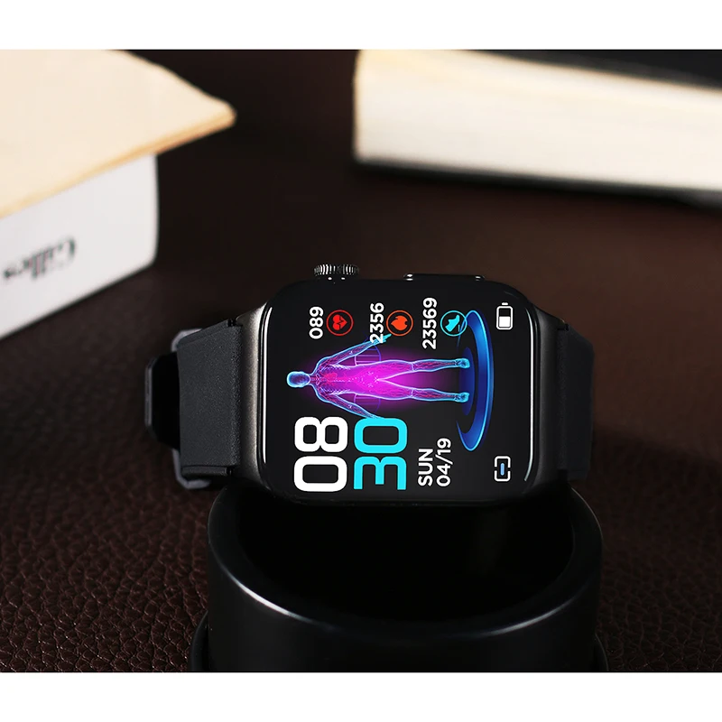 

IP68 Waterproof Smart Watch E500 ECG Health Testing 1.83 Inch 240*284 HD Touch Screen Blood Glucose Measurement Fitness Tracker