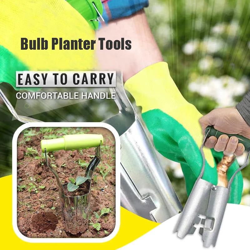 

Bulb Planter Tools Depth Marker Handheld Seedling Remover Planting Utensil