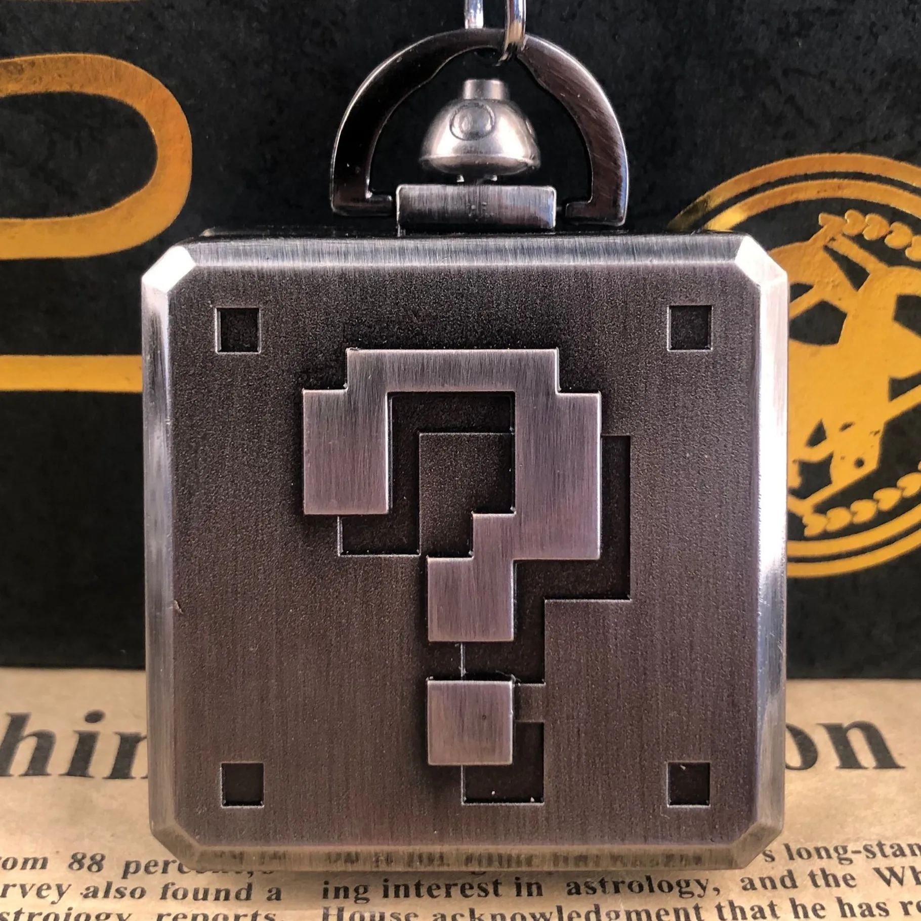 

Personalised Creative Question Mark Design Pocket Watch Square Steampunk Vintage Pendant Watch Gifts for Students Fob Watches