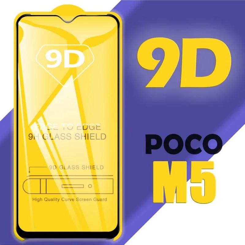 Защитное стекло для POCO M5 / 9D на весь экран