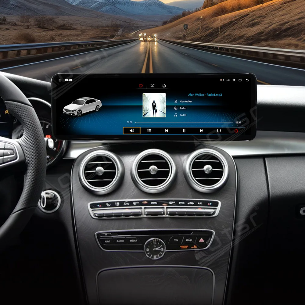 14 9 &quotAndroid с длинным экраном Carplay Auto для Mercedes-Benz C-Class GLC 2015 2016 2017 2018 автомобильный