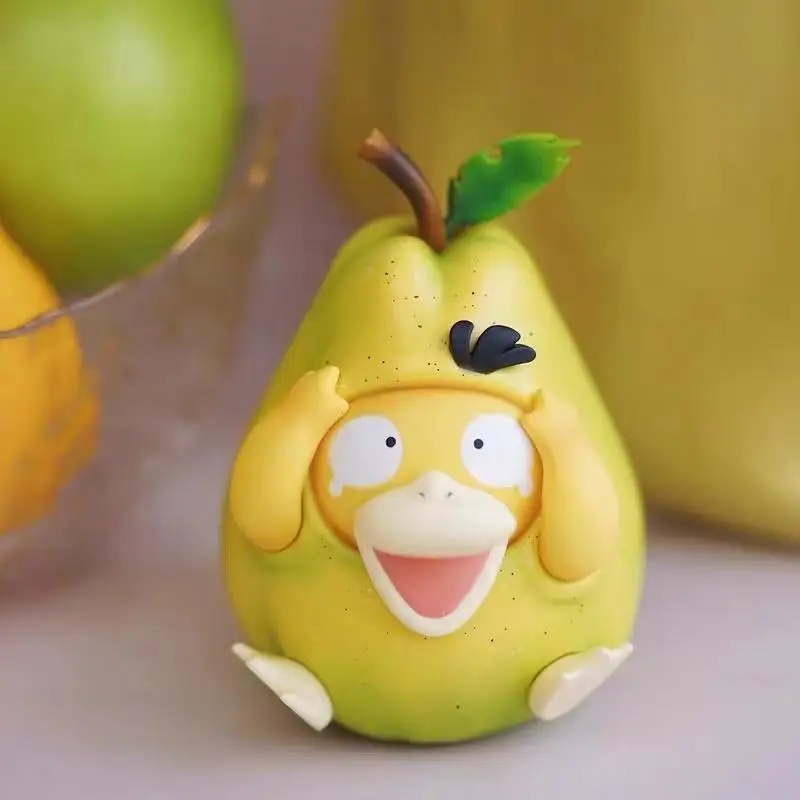 

10cm PVC Pokemon Anime Psyduck Spoof Kawaii Pears Children's Toys Christmas Gift Car Decoration Furnishing Articles