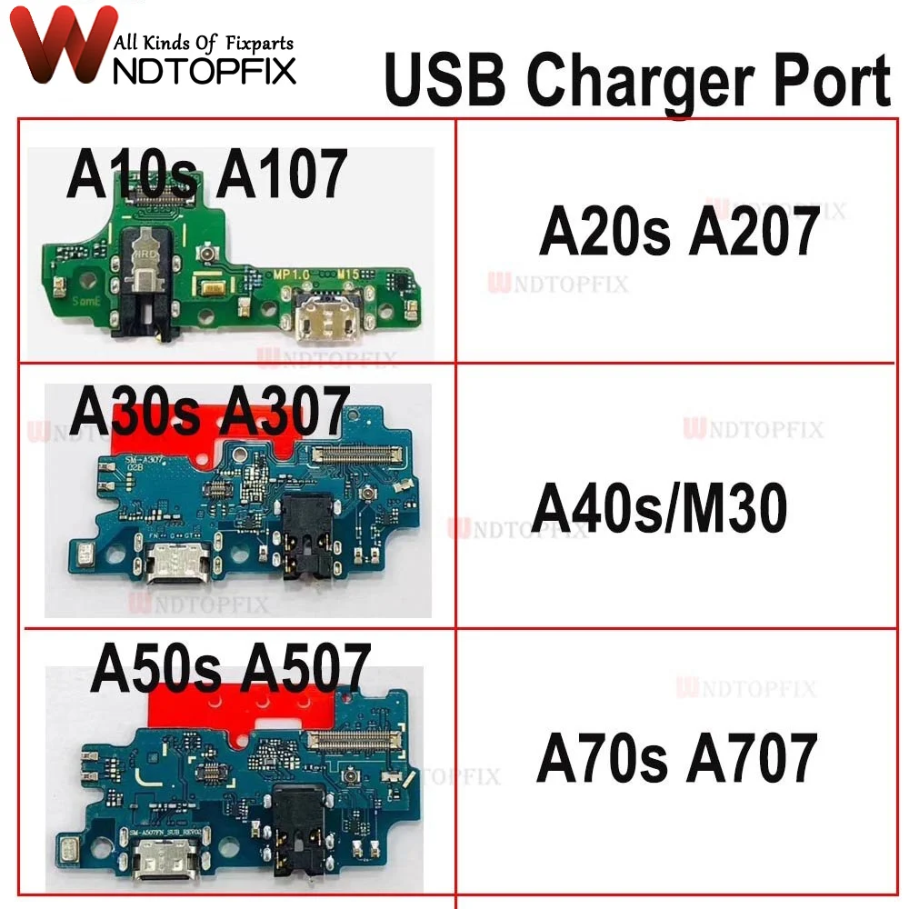 

Тестированный разъем для зарядного порта, запчасти для платы, гибкий кабель для Samsung Galaxy A10s A20s A30s A40s/M30 A50s A70s, USB-порт для зарядки