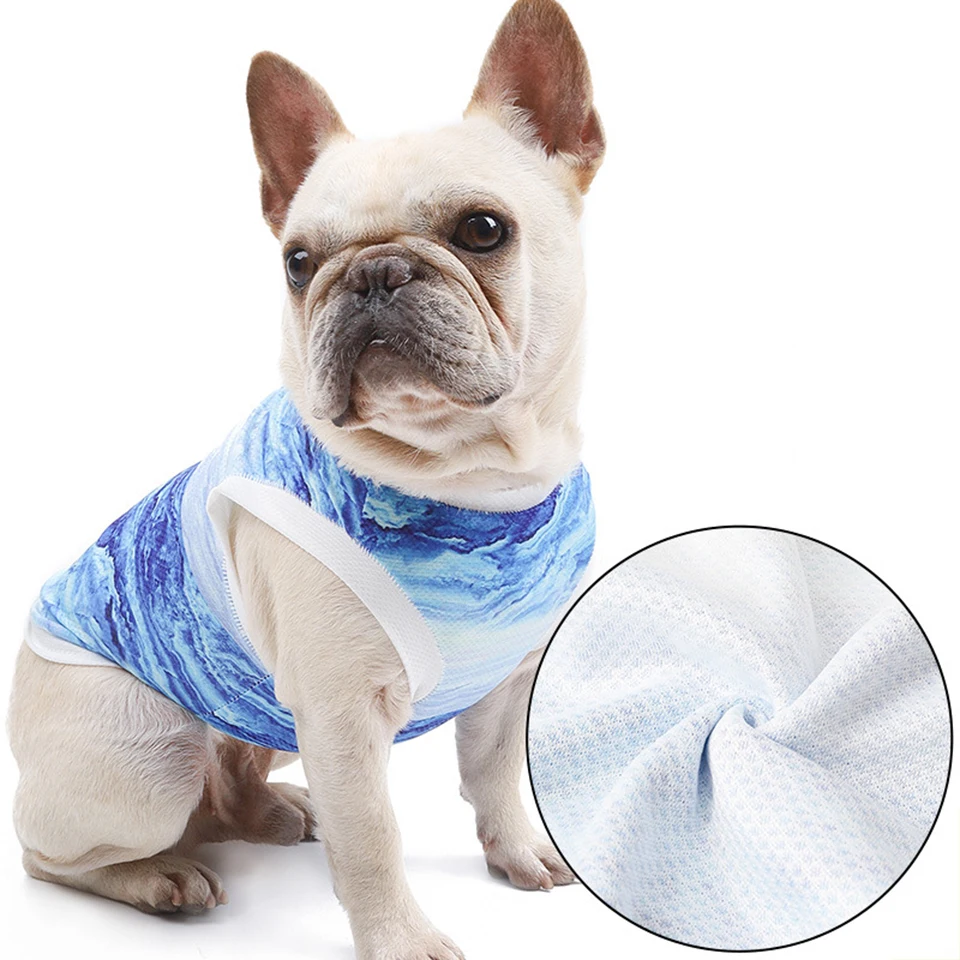 

Pet Dog Cat Vest Summer Cooling Sleeveless French Bulldog Corgi Clothes Dogs Supplies Instant Cooling Bulldog Pet Clothes Puppy