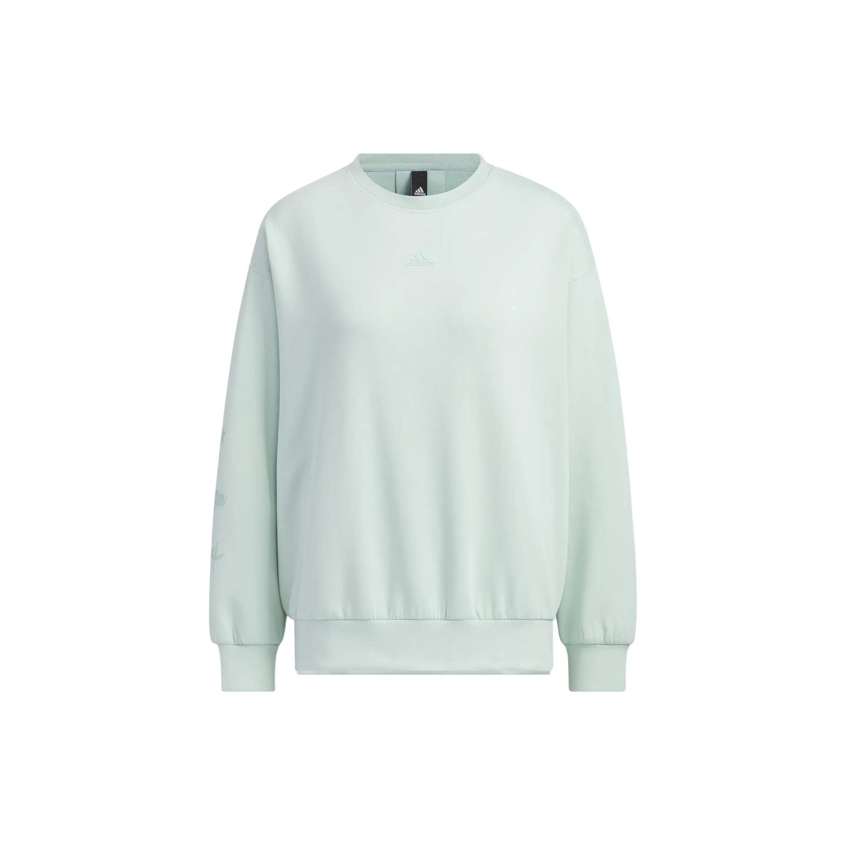 Adidas Womens Fustl Sweat однотонный свободный спортивный повседневный пуловер толстовка с