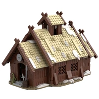 authorized moc 96080 moc 98225 93063 the vikings house medieval themed design modeling building blocks kit by bricks_fan_uy