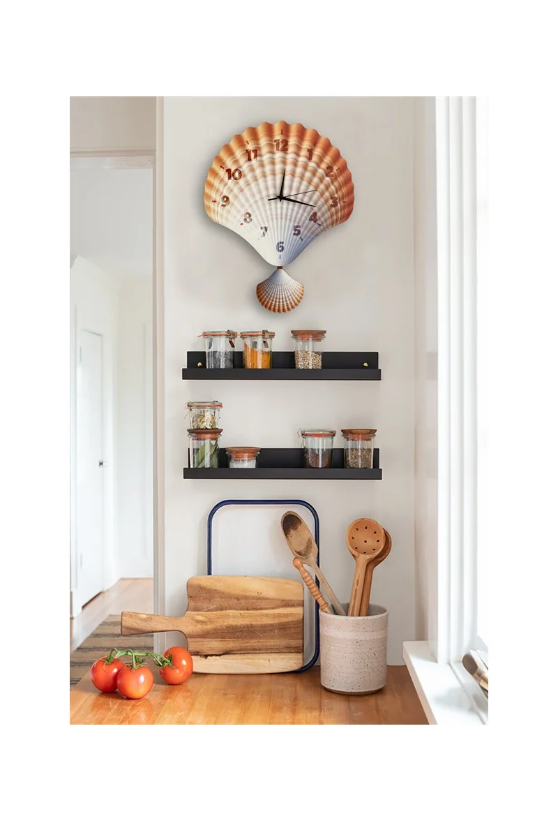 

Деревянные стеновые часы из МДФ, Висячие кухонные настенные часы с морской качалкой, аксессуары для домашнего декора, модели
