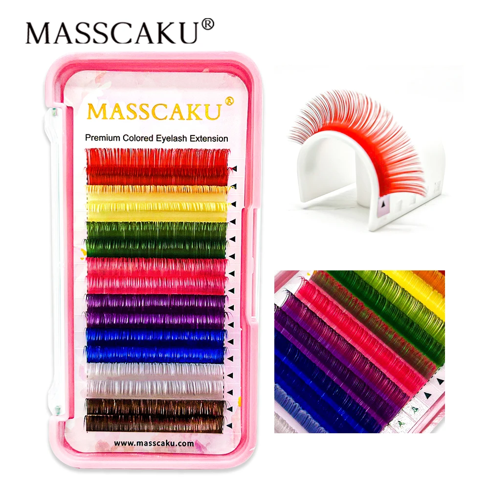 Ed Classic Type Individual Lashes Synthetic Mink Colorful Long Lasting Lash Russian Volume Eyelash Extensions