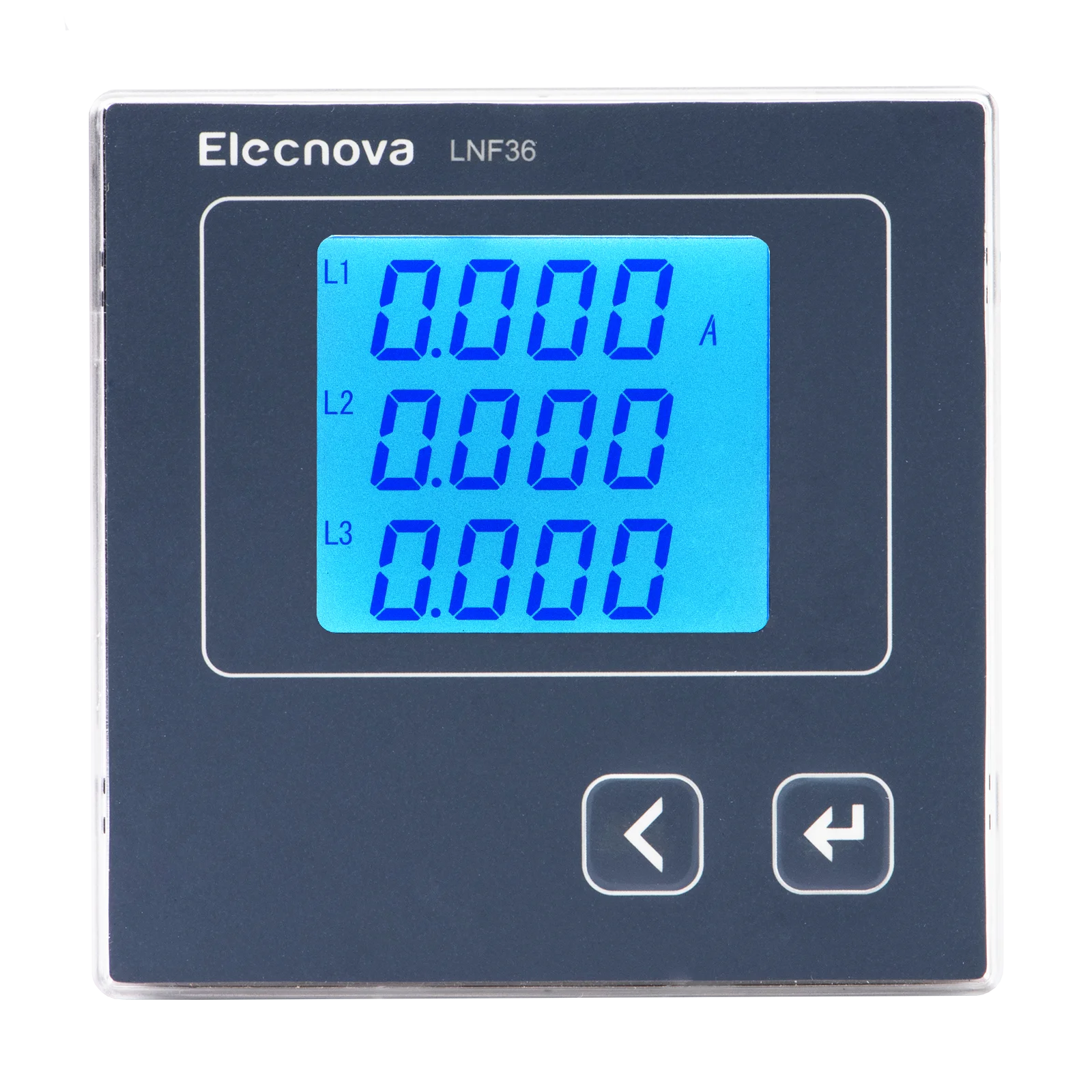 

LNF36 Digital LCD Ammeter 3 Phase AC Current Frequency Ampere Meter RS485 Modbus-96mm Panel Installation Galvanometer Support CT