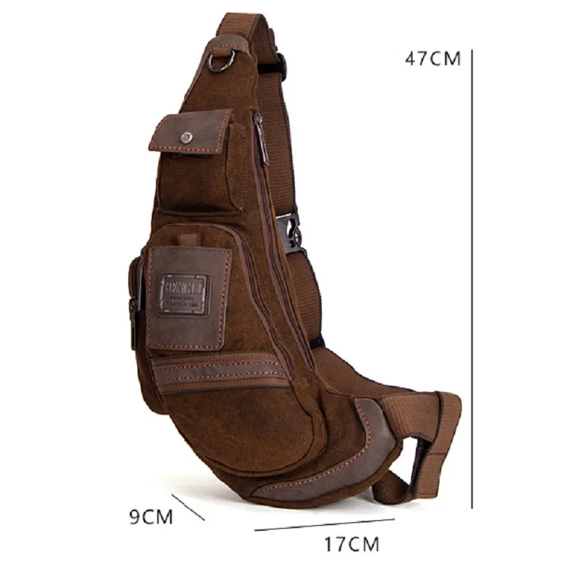 High Quality Canvas Chest Bag Shoulder bag husband Men Canvas Versatile Casual Shoulder Messenger Bags Retro Travel Bag