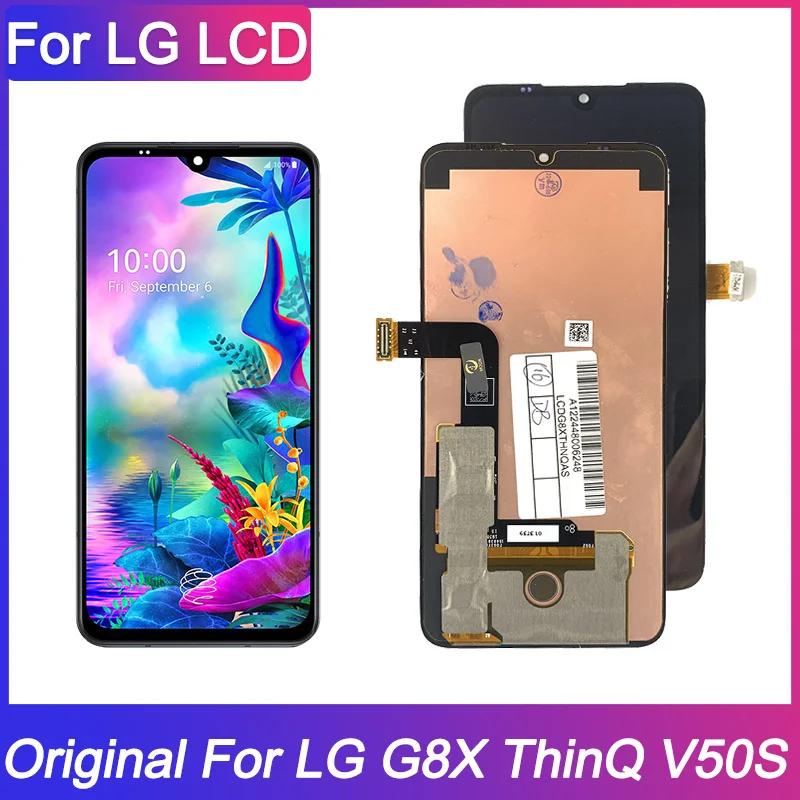 

ЖК-дисплей для LG G8X ThinQ V50S LMG850EMW / LM-G850 / LM-V510N кодирующий преобразователь сенсорного экрана в сборе Замена