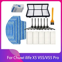 for ilife chuwi x5 v5s v55 pro side brush strainer hepa filter mop cloth replacement pack robotic vacuum cleaner spare kits part