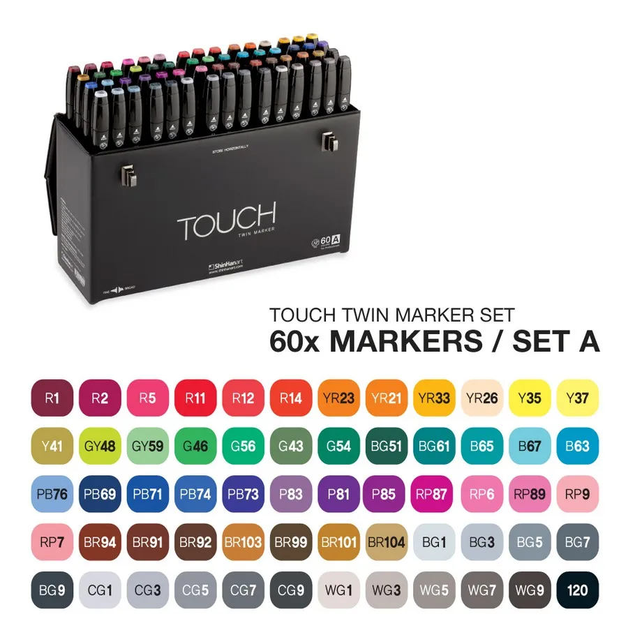 Touch Набор маркеров Twin 60 цветов