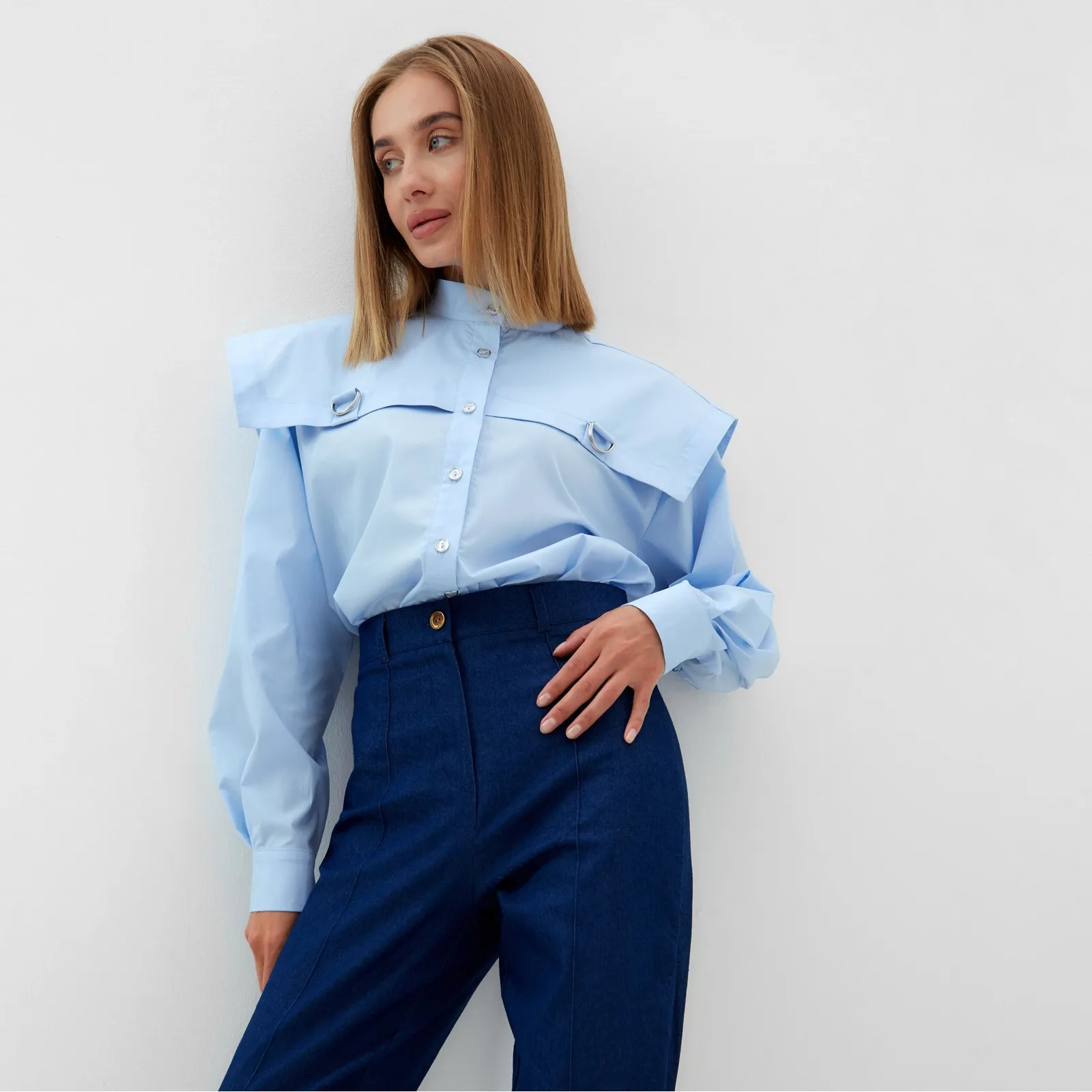 Блузка женская MINAKU: Casual Collection цвет голубой
