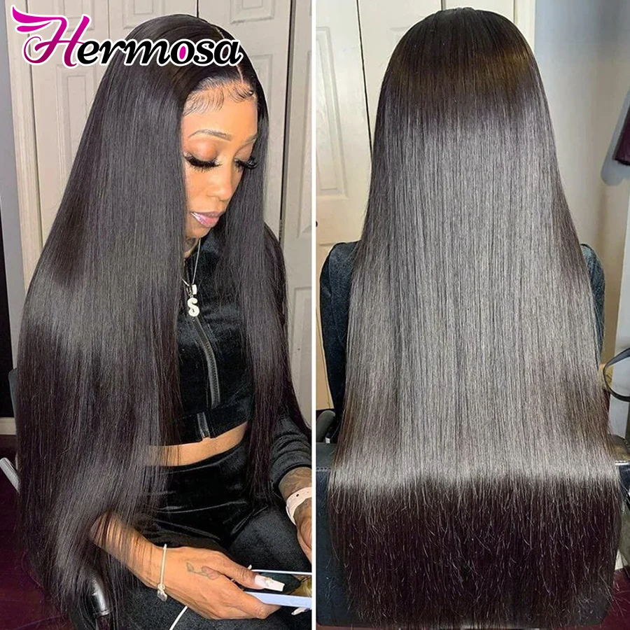 Glueless Wig Human Hair Ready to Wear Pre Plucked 13×6 HD Lace Frontal Wig Brazilian Straight Human Hair Lace Frontal Wig