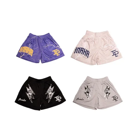 Шорты Inaka с двойной сеткой для мужчин и женщин, классические спортивные сетчатые Короткие штаны с животным принтом и подкладкой, Inaka Power, 2022