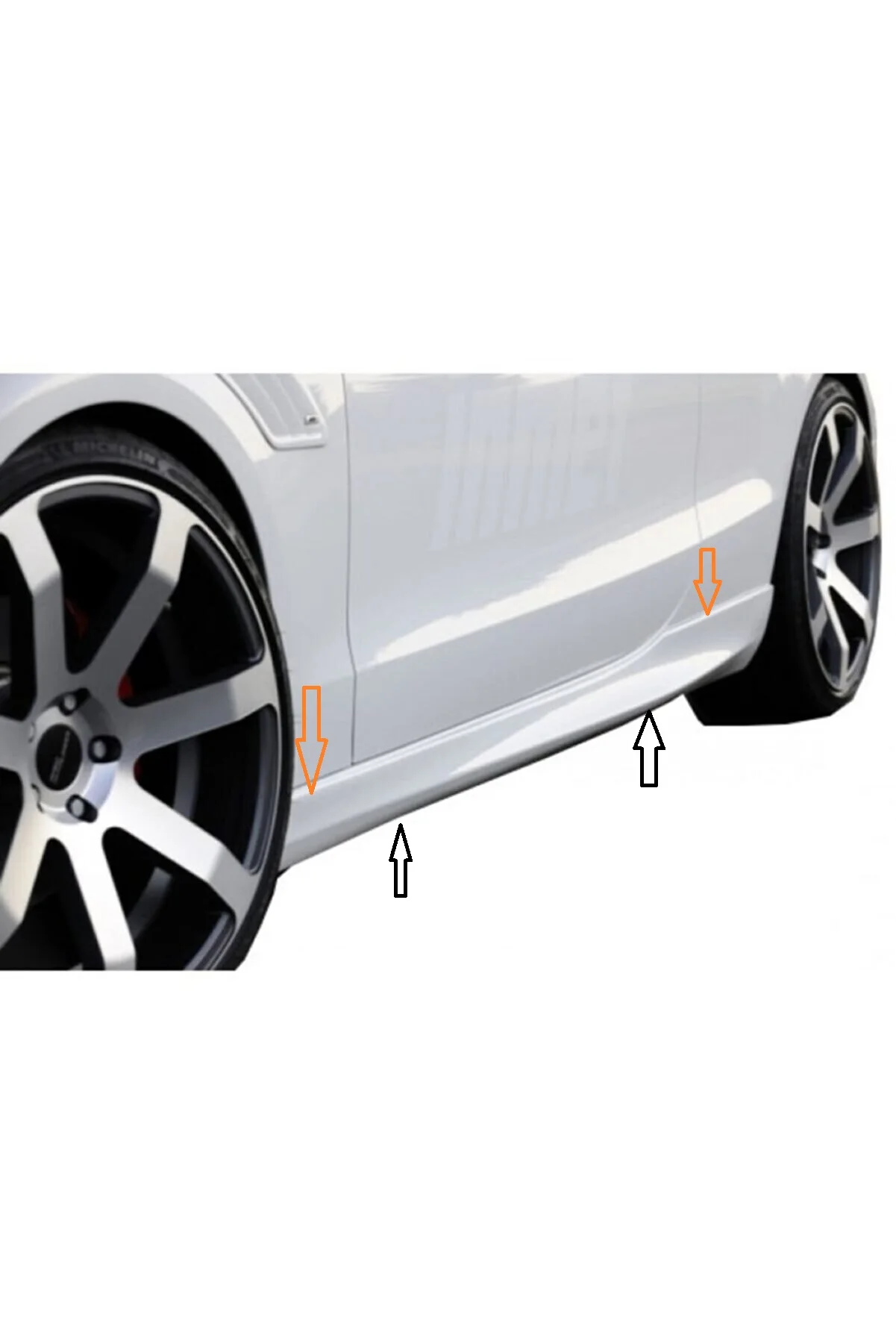 

For Audi A5 Series 8t3 Coupe (2007-2016) Rs5 Model Side Skirts Skirting Set (plastic) Sill Trim -Modifed Parts Rocker Extension