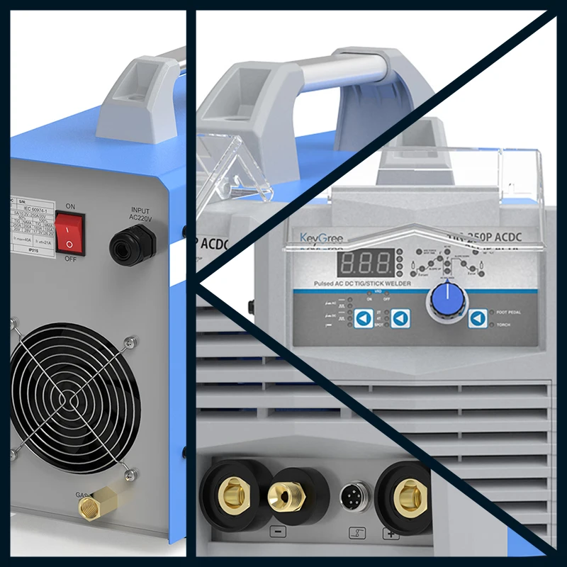 KeyGree Professional HF TIG Welding Aluminum Machine Inverter Pipe Soldering Station Welder 220V  AC-TIG DC-TIG TIG250P-ACDC